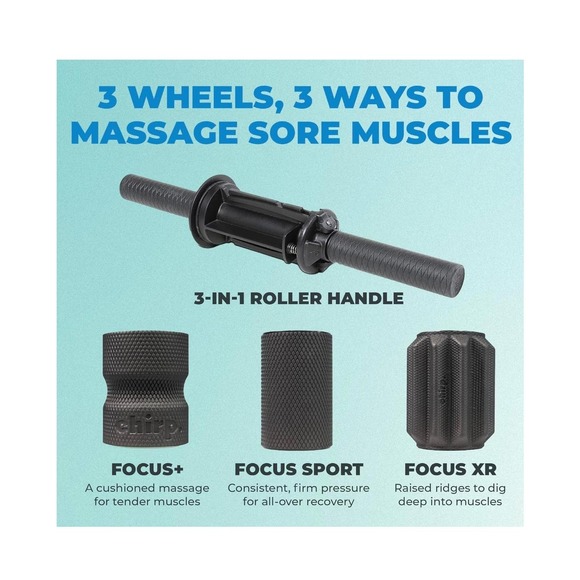 Chirp 3-in-1 Muscle Roller, Customizable Muscle Recovery Massager - Picture 6 of 10